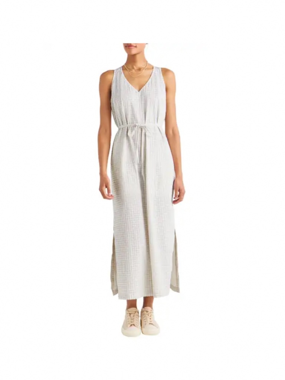 Splendid Gingham Seersucker Maxi Dress Size M